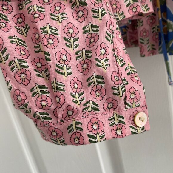 Alix of Bohemia Printed L/S Top with Lace up Back, size Small - Picture 6 of 15